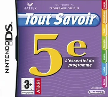 Tout Savoir 5e - L'Essentiel du Programme (France) box cover front